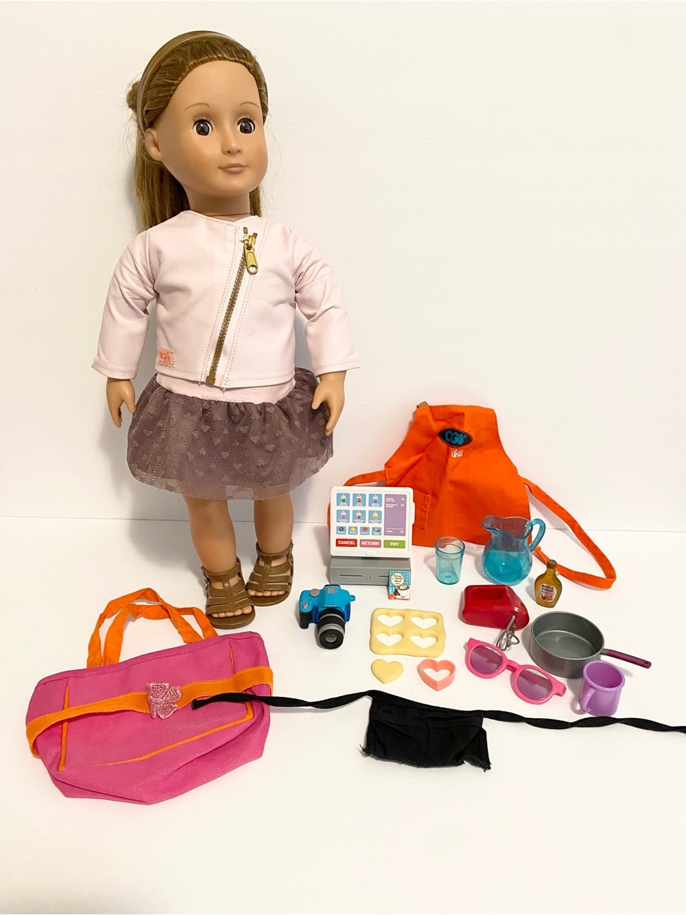 Our Generation Vienna Doll 18" Fully Clothed w Accessories Lot Bundle
